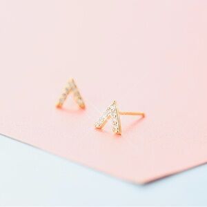 Elegant Gold Stud Earrings